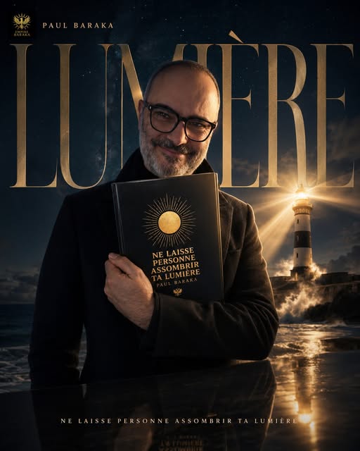 Paul Baraka with his book Don't Let Anyone Dim Your Light